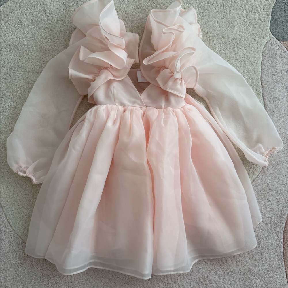 Selkie sugarfrill light pink dress in size XS